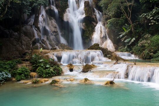 View of Kuang Si Falls, Luang Prabang, Las