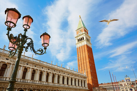 Low angle view of St Marks Square, Venice, Veneto, Italy