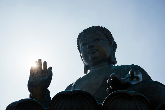 The Big Buddha Statue, Po Lin Monastery, Lantau Island, Hong Kong, China