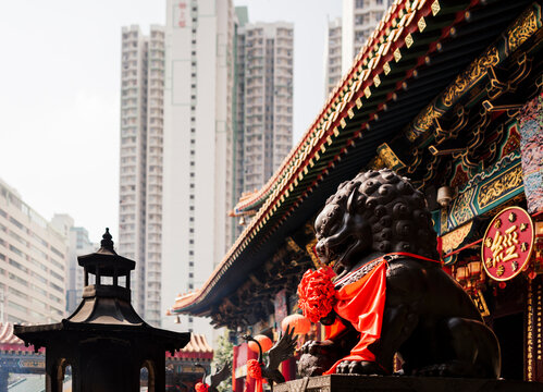 Exterior of Wong Tai Sin Temple, Kowloon, Hong Kong, China