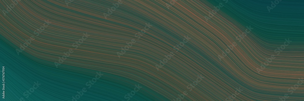 Fototapete abstract dynamic banner design with dark slate gray, dark olive green and pastel brown colors. fluid