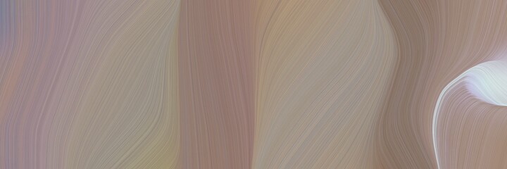 abstract dynamic horizontal header with gray gray, light gray and pastel brown colors. fluid curved lines with dynamic flowing waves and curves for poster or canvas