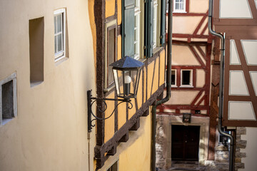 Fototapeta na wymiar In der Altstadt von Schwäbisch Hall am Kocher