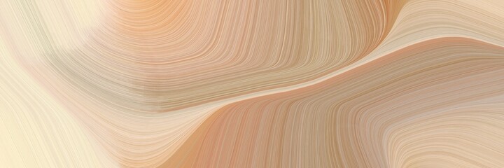 abstract decorative header with tan, bisque and peru colors. fluid curved flowing waves and curves for poster or canvas