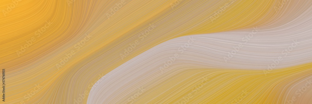 Poster abstract modern banner design with dark khaki, silver and tan colors. fluid curved flowing waves and