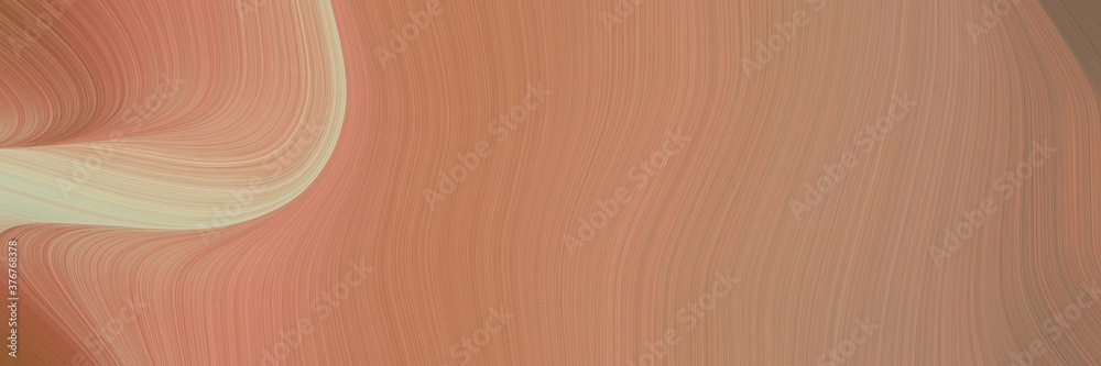 Leinwandbilder abstract surreal header with peru, tan and pastel brown colors. fluid curved lines with dynamic flow