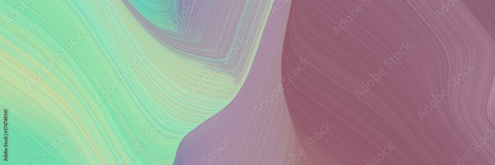 Leinwandbilder abstract artistic header with antique fuchsia, light green and dark gray colors. fluid curved lines 
