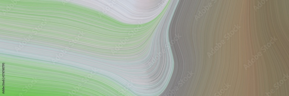 Poster abstract artistic horizontal banner with gray gray, pastel gray and ash gray colors. fluid curved lines with dynamic flowing waves and curves for poster or canvas