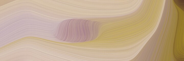 abstract colorful designed horizontal header with tan, pastel brown and dark khaki colors. fluid curved lines with dynamic flowing waves and curves for poster or canvas