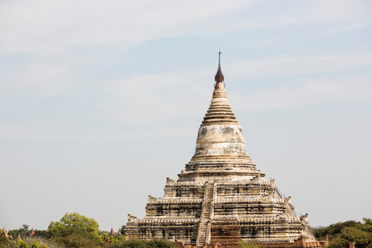View of  Shwesandaw pagoda,  Bagan, Mandalay Region, Myanmar