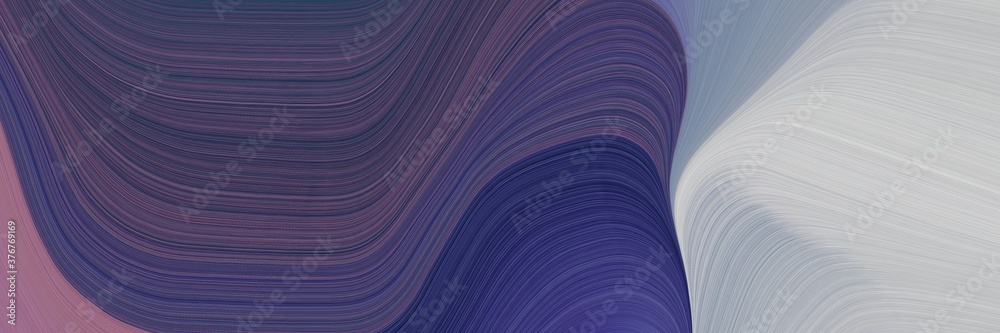 Leinwandbilder abstract flowing header with dark slate gray, silver and dark gray colors. fluid curved lines with dynamic flowing waves and curves for poster or canvas