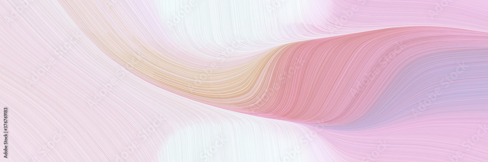 Poster abstract modern designed horizontal header with lavender, pastel pink and thistle colors. fluid curved lines with dynamic flowing waves and curves for poster or canvas