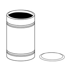 Paint can line icon. llustration for repair theme, doodle style