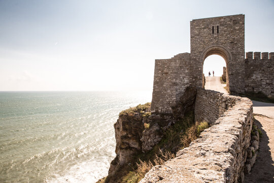 View of castle on coast at Kaliakra, Bulgaria