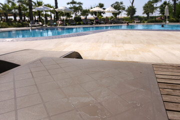 table background of free space and swimming pool 