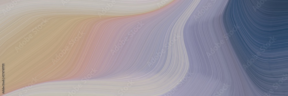 Poster abstract dynamic horizontal header with dark gray, dark slate gray and slate gray colors. fluid curved flowing waves and curves for poster or canvas