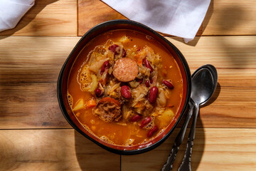 Polish Sauerkraut Kielbasa Soup