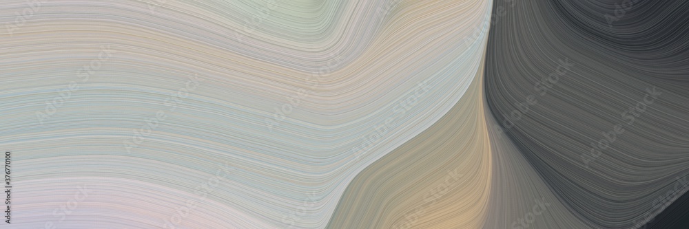 Aufkleber abstract colorful header with ash gray, dark slate gray and dim gray colors. fluid curved flowing waves and curves for poster or canvas