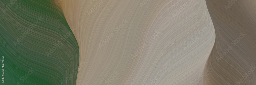 Leinwandbilder abstract modern banner design with gray gray, rosy brown and dark slate gray colors. fluid curved li