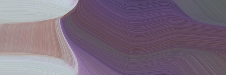abstract flowing designed horizontal header with dim gray, silver and rosy brown colors. fluid curved flowing waves and curves for poster or canvas