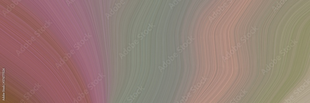 Poster abstract decorative banner with gray gray, pastel brown and brown colors. fluid curved lines with dynamic flowing waves and curves for poster or canvas