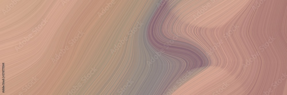 Poster abstract surreal header design with rosy brown, gray gray and old lavender colors. fluid curved lines with dynamic flowing waves and curves for poster or canvas