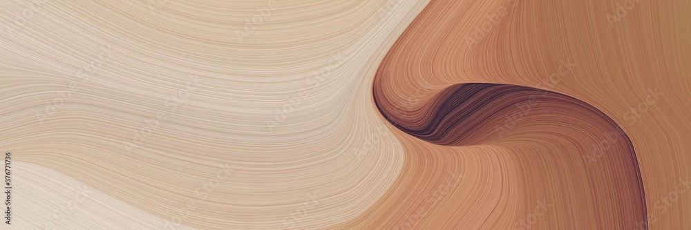 Poster abstract flowing header with tan, pastel brown and dark moderate pink colors. fluid curved flowing w