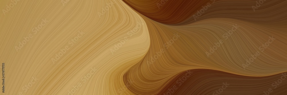 Aufkleber abstract dynamic banner with peru, chocolate and dark red colors. fluid curved flowing waves and curves for poster or canvas