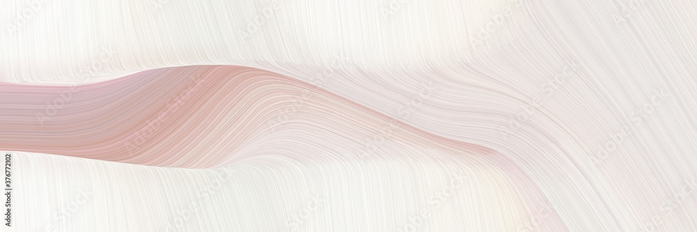 Poster abstract surreal horizontal header with linen, tan and silver colors. fluid curved flowing waves and curves for poster or canvas