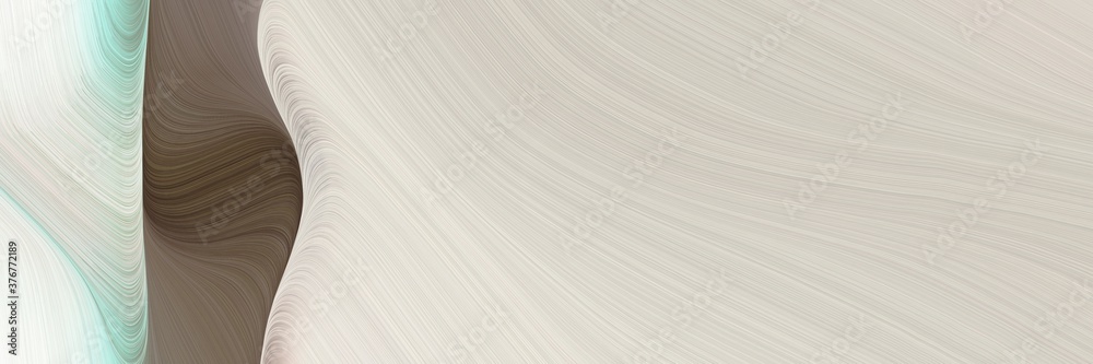 Poster abstract dynamic banner design with light gray, dark olive green and pastel brown colors. fluid curv