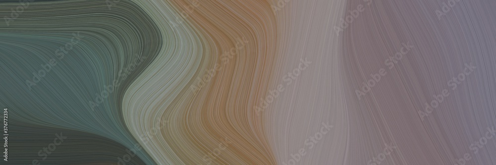 Leinwandbilder abstract moving header with old lavender, dark slate gray and gray gray colors. fluid curved lines with dynamic flowing waves and curves for poster or canvas
