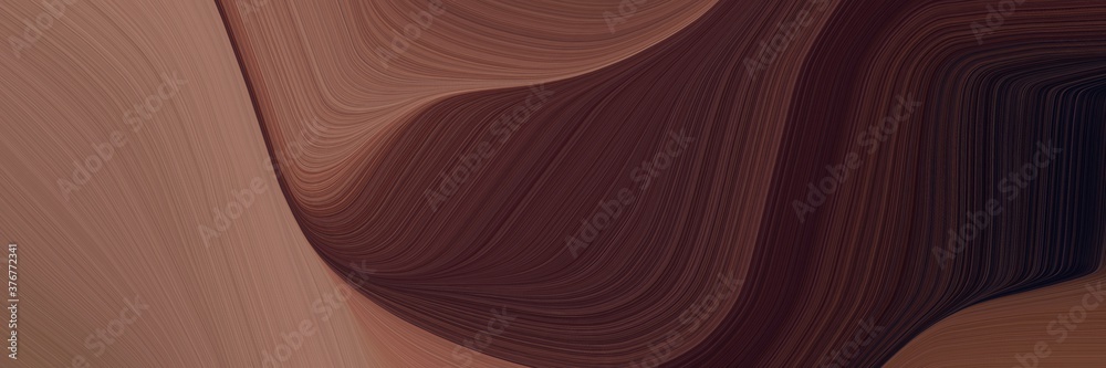 Poster abstract decorative header with very dark pink, pastel brown and old mauve colors. fluid curved flow
