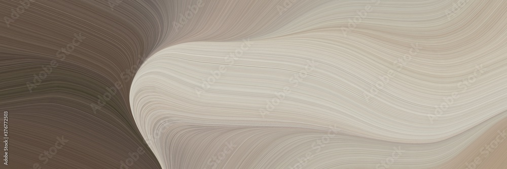 Fototapete abstract modern header with ash gray, old mauve and dim gray colors. fluid curved lines with dynamic flowing waves and curves for poster or canvas