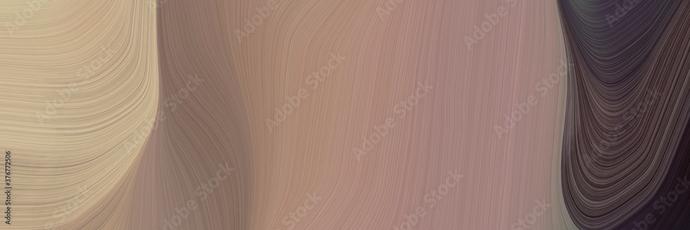 Leinwandbilder abstract moving banner with rosy brown, very dark violet and tan colors. fluid curved lines with dyn