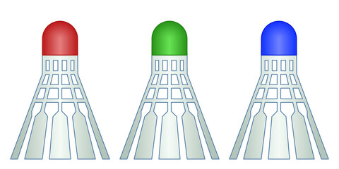 Abstract shuttlecock icons