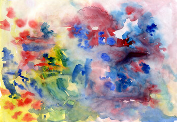 Watercolor abstract painting for background, surface design, desktop.	