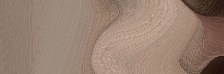 abstract artistic banner with gray gray, very dark pink and tan colors. fluid curved flowing waves and curves for poster or canvas