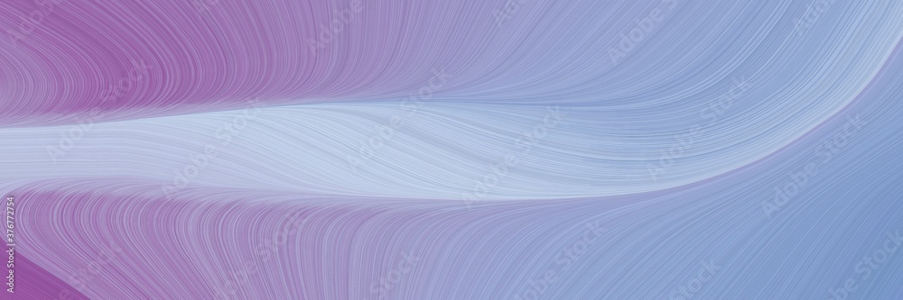 Poster abstract surreal horizontal header with light pastel purple, light steel blue and antique fuchsia co