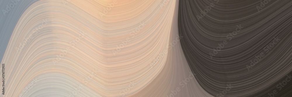 Leinwandbilder abstract colorful header design with dark slate gray, tan and gray gray colors. fluid curved flowing