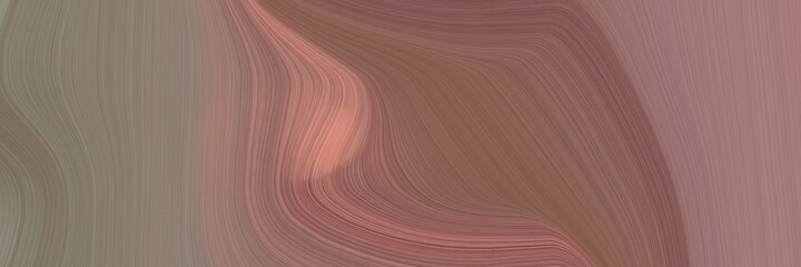 abstract artistic header with pastel brown, rosy brown and dark salmon colors. fluid curved flowing waves and curves for poster or canvas