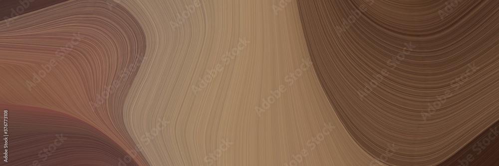 Leinwandbilder abstract flowing designed horizontal header with pastel brown, very dark pink and gray gray colors. fluid curved lines with dynamic flowing waves and curves for poster or canvas