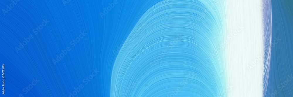 Leinwandbilder abstract moving header with strong blue, lavender and light sky blue colors. fluid curved lines with