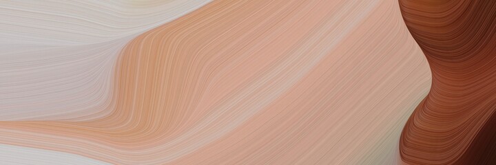 abstract moving header design with tan, chocolate and pastel gray colors. fluid curved lines with dynamic flowing waves and curves for poster or canvas