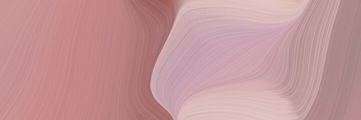 abstract surreal banner with rosy brown, baby pink and silver colors. fluid curved lines with dynamic flowing waves and curves for poster or canvas
