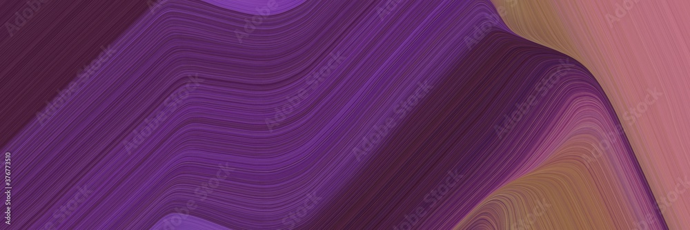 Poster abstract surreal banner with very dark magenta, antique fuchsia and moderate violet colors. fluid curved lines with dynamic flowing waves and curves for poster or canvas