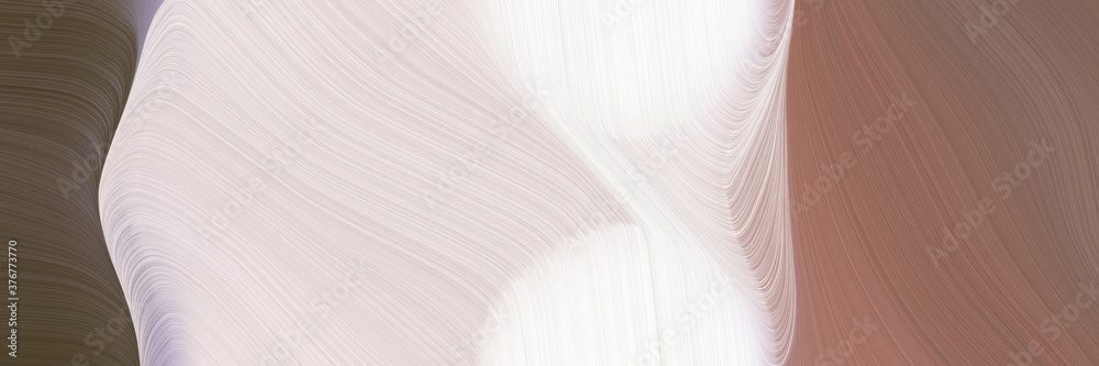 Poster abstract dynamic banner with antique white, pastel brown and gray gray colors. fluid curved lines wi