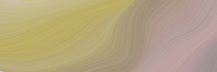 abstract decorative header with rosy brown, pastel purple and dark khaki colors. fluid curved flowing waves and curves for poster or canvas