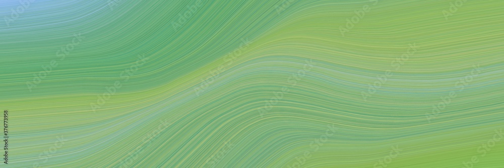 Poster abstract surreal horizontal banner with dark sea green, sky blue and medium sea green colors. fluid 
