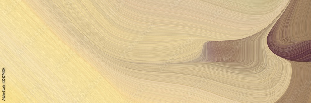 Leinwandbilder abstract surreal horizontal header with burly wood, pastel brown and gray gray colors. fluid curved 