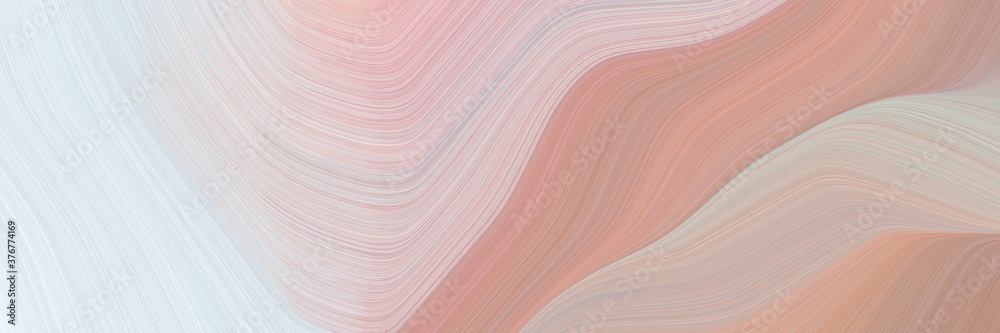 Poster abstract decorative designed horizontal banner with silver, tan and lavender colors. fluid curved lines with dynamic flowing waves and curves for poster or canvas